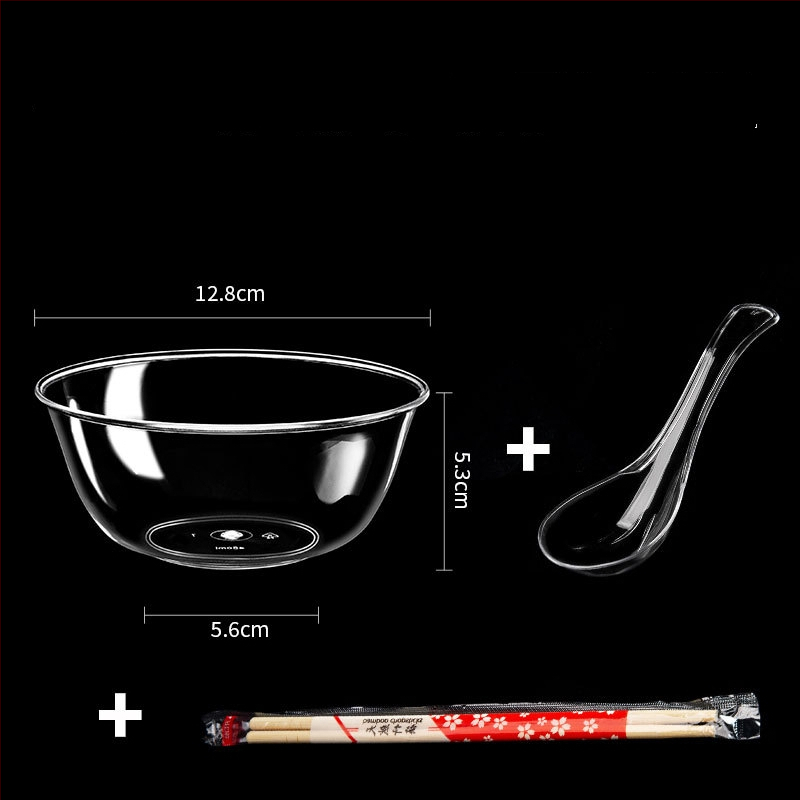 Bol de unică folosință din plastic transparent, rezistent, 300 ml, rotund, 112×50×48 mm