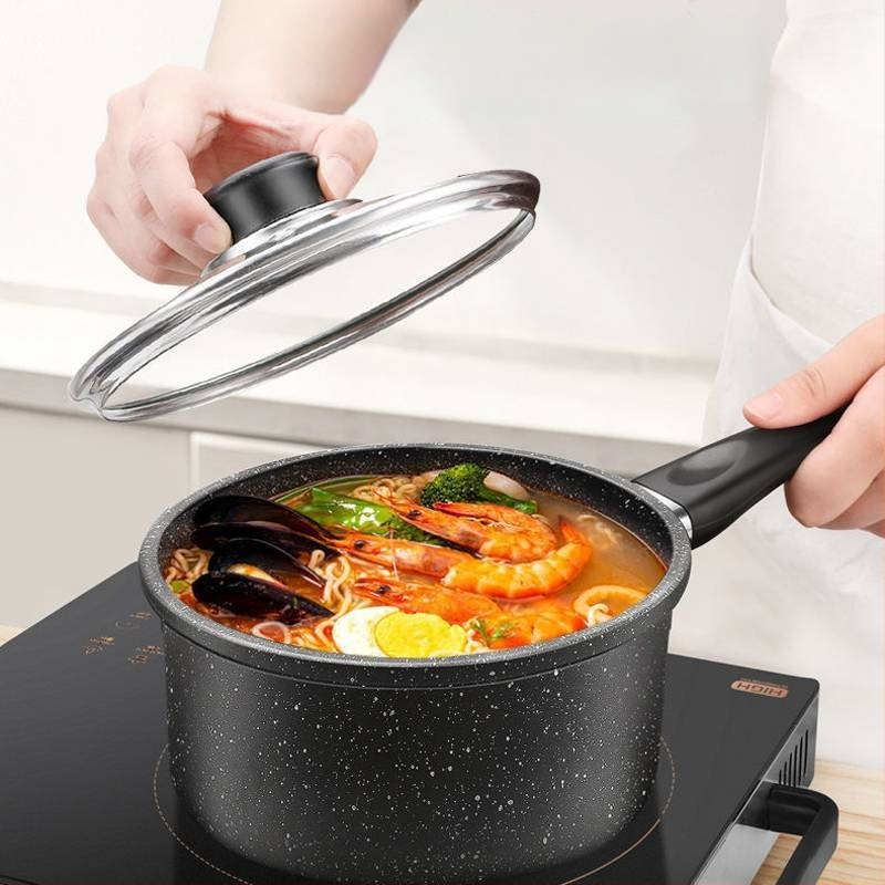 Oală Maifan pentru lapte, oală antiaderentă groasă pentru hrana pentru sugari, supă și mic dejun, 16–20 cm