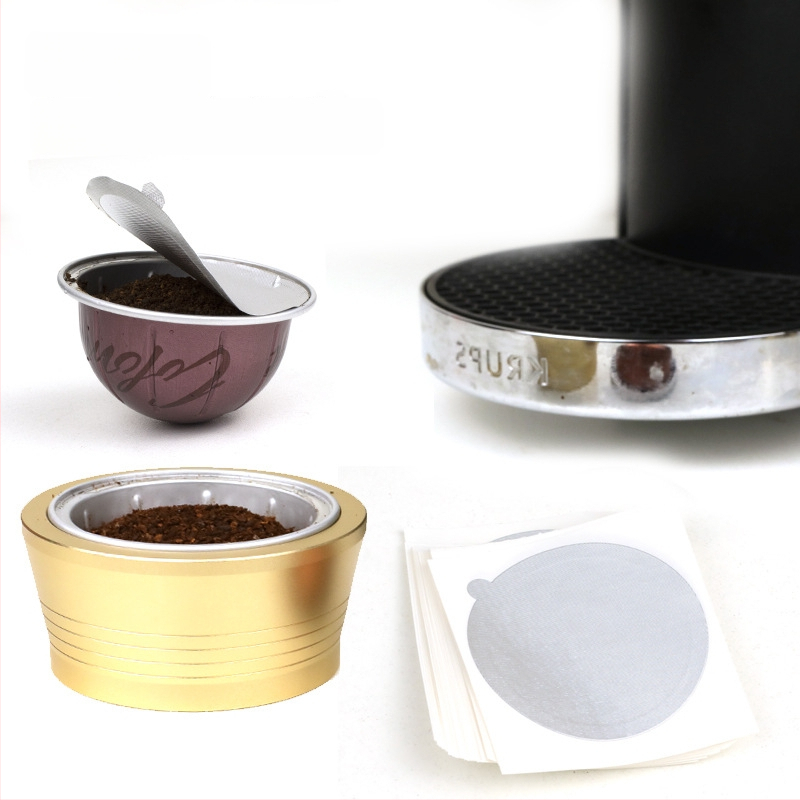 Filtru metalic pentru capsule Vertuo de cafea și folie de aluminiu autoadezivă