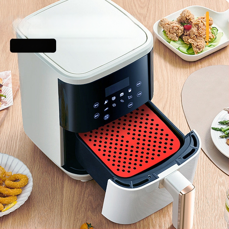Covoraș din silicon pentru air fryer, de calitate alimentară, reutilizabil, protecție împotriva arsurilor, izolație termică