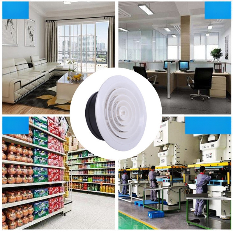 Gură de aer ABS circulară pentru aer condiționat central interior, reglabil