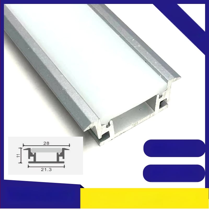 Kit canal din aluminiu pentru bandă LED rigidă, model 2010, lampă încastrată cu carcasă din aluminiu, accesorii universale de iluminat