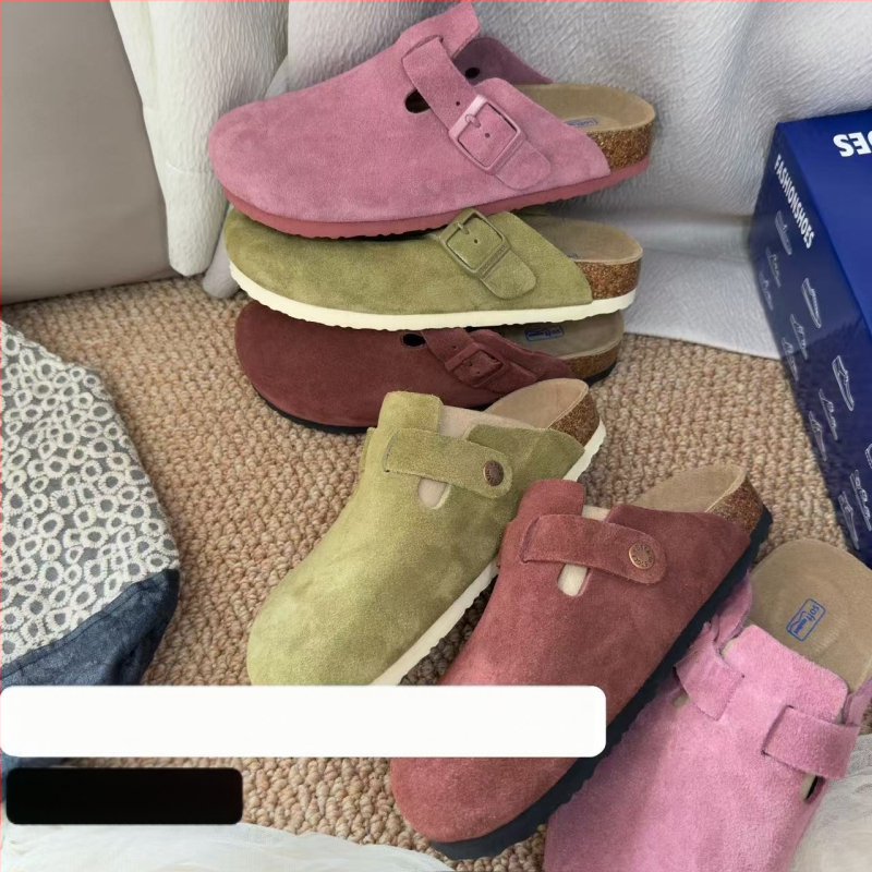 Pantofi dama din piele de vită, cu degetul închis, slip-on, multicolore, ușori și respirabili pentru purtare zilnică