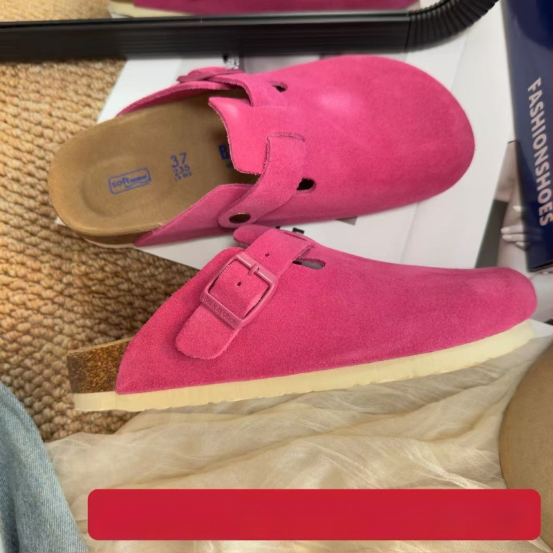 Pantofi dama din piele de vită, cu degetul închis, slip-on, multicolore, ușori și respirabili pentru purtare zilnică