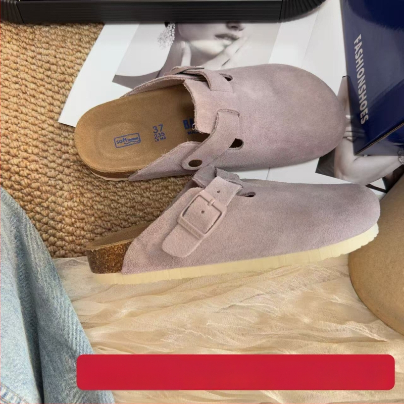 Pantofi dama din piele de vită, cu degetul închis, slip-on, multicolore, ușori și respirabili pentru purtare zilnică