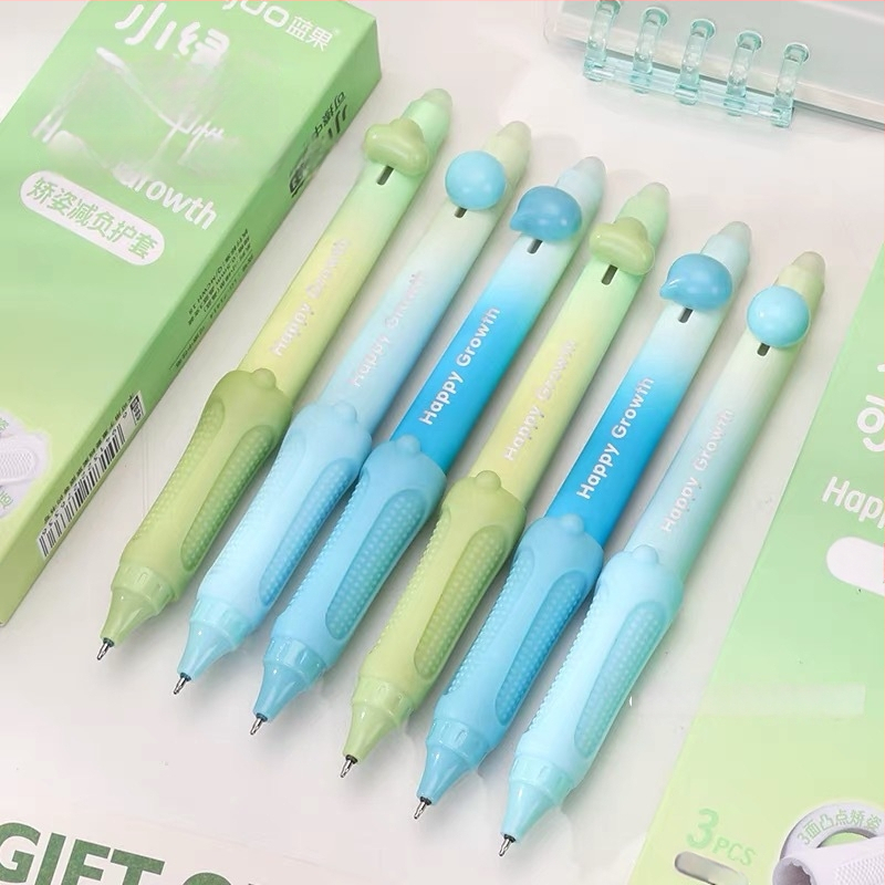 Blue Fruit izbrisivo gel pero 0.5 mm za učenike trećeg razreda – ergonomska mekana drška, podrška držanja tijela, nehrđajući čelični vrh
