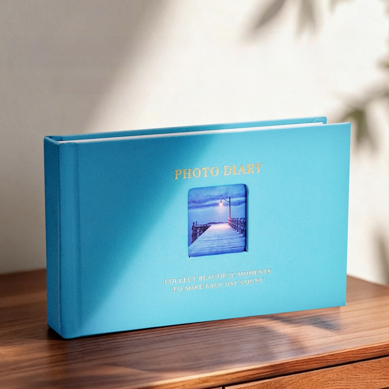 3-inčni Polaroid foto album sa prozorom, vintage platneni omot, veliki kapacitet za pohranu fotografija, za parove, prijatelje i uspomene na maturu