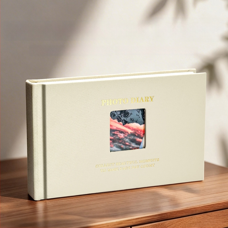 3-inčni Polaroid foto album sa prozorom, vintage platneni omot, veliki kapacitet za pohranu fotografija, za parove, prijatelje i uspomene na maturu
