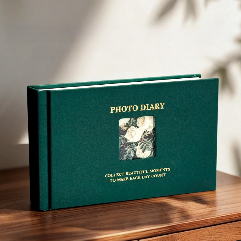 3-inčni Polaroid foto album sa prozorom, vintage platneni omot, veliki kapacitet za pohranu fotografija, za parove, prijatelje i uspomene na maturu