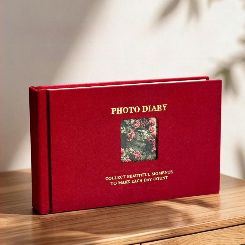 3-inčni Polaroid foto album sa prozorom, vintage platneni omot, veliki kapacitet za pohranu fotografija, za parove, prijatelje i uspomene na maturu