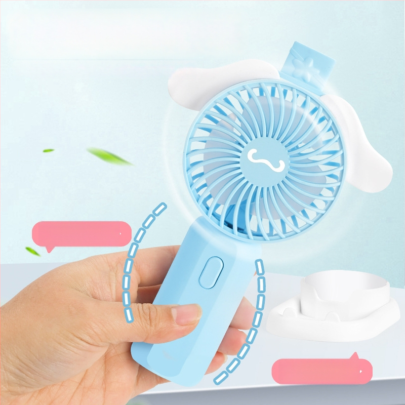 Ručný USB stolný ventilátor s karikatúrnou figúrkou – mini prenášateľný darček pre deti, model 677-95