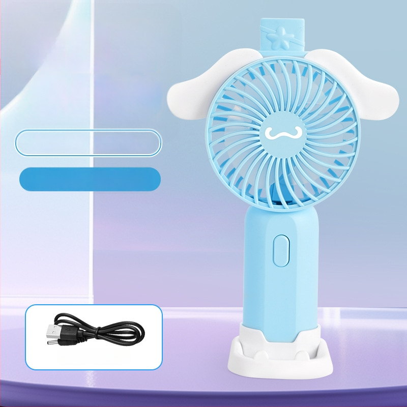 Ručný USB stolný ventilátor s karikatúrnou figúrkou – mini prenášateľný darček pre deti, model 677-95