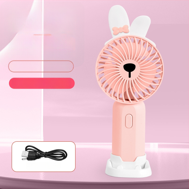Ručný USB stolný ventilátor s karikatúrnou figúrkou – mini prenášateľný darček pre deti, model 677-95