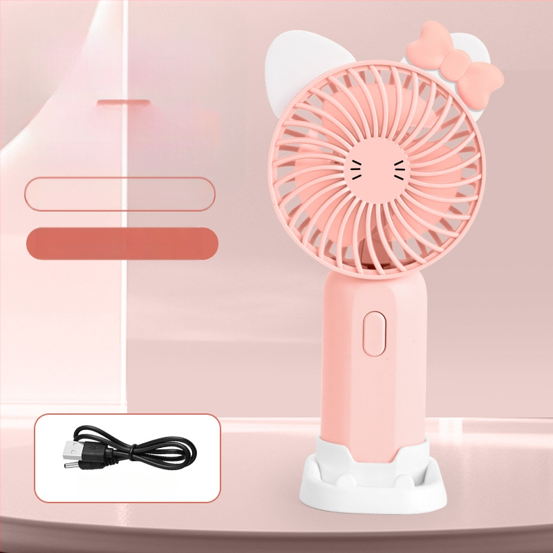 Ručný USB stolný ventilátor s karikatúrnou figúrkou – mini prenášateľný darček pre deti, model 677-95