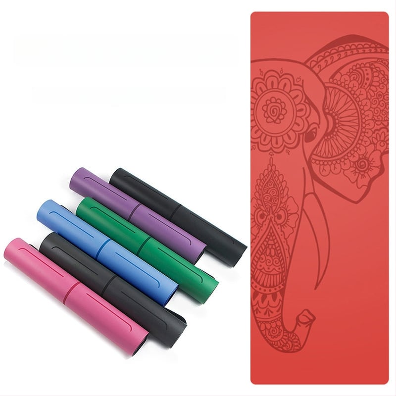 PU gumena joga prostirka, debela, XXL veličina, ispis logotipa, linija tijela, za kućnu vježbu