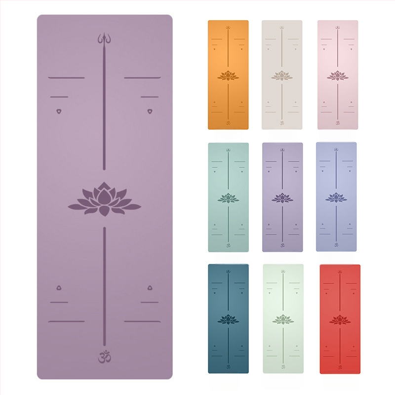 PU gumena joga prostirka, debela, XXL veličina, ispis logotipa, linija tijela, za kućnu vježbu