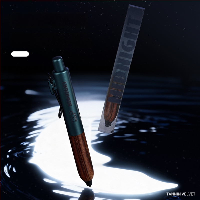 Tanosai Sötét Éjszaka golyóstoll szantálfa markolatttal, kompakt 0,5 mm fekete tinta, retro stílus