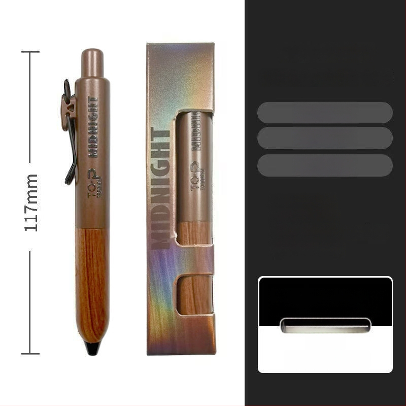 Tanosai Sötét Éjszaka golyóstoll szantálfa markolatttal, kompakt 0,5 mm fekete tinta, retro stílus