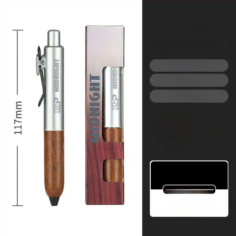 Tanosai Sötét Éjszaka golyóstoll szantálfa markolatttal, kompakt 0,5 mm fekete tinta, retro stílus