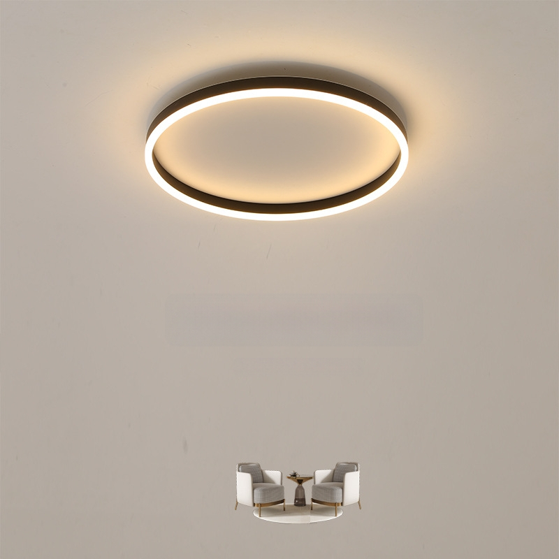 Okrugla LED plafonjera, minimalistički moderni stil, zaštita očiju, pun spektra za spavaću sobu i radni prostor