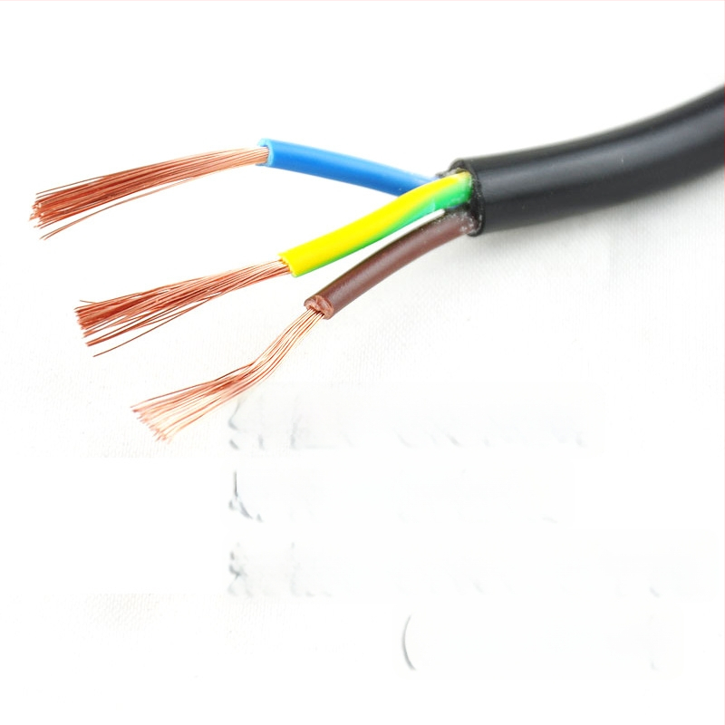 Napajajući kabel s bakreno premazanim aluminijem, s utikačem, francuskog stila, prema europskom standardu, 3-pinski konektor