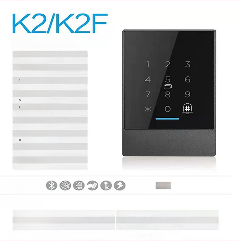 TTLOKC Bluetooth sustav kontrole pristupa s aplikacijom, lozinkom i karticom, modeli K2/K2F, IC kartica 13,56 MHz, kapacitet 20000, za prostor za učenje