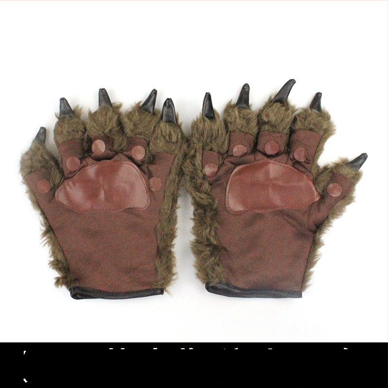 Halloween rukavice: stilovi werewolf i orangutan za makeup i scenske rekvizite, dodatci za kostim