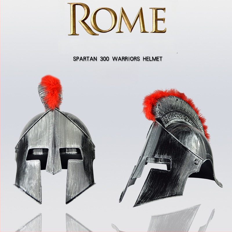 Plastični rekviziti za kostim: rimska kaciga, spartanska kaciga, ratnička kapa, vikingska kapa s rogovima