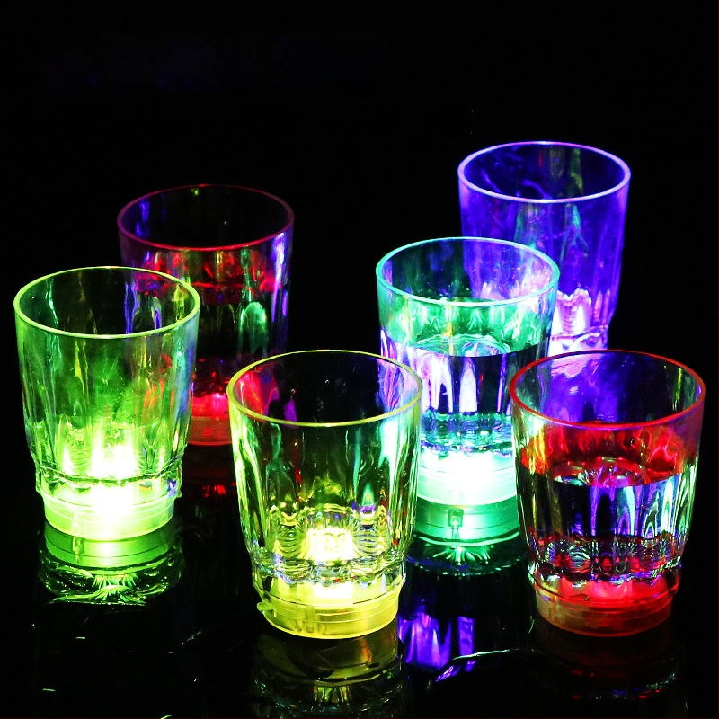 LED šarene svjetleće čašice za shot, za koncerte i barove, osmerokutne čašice