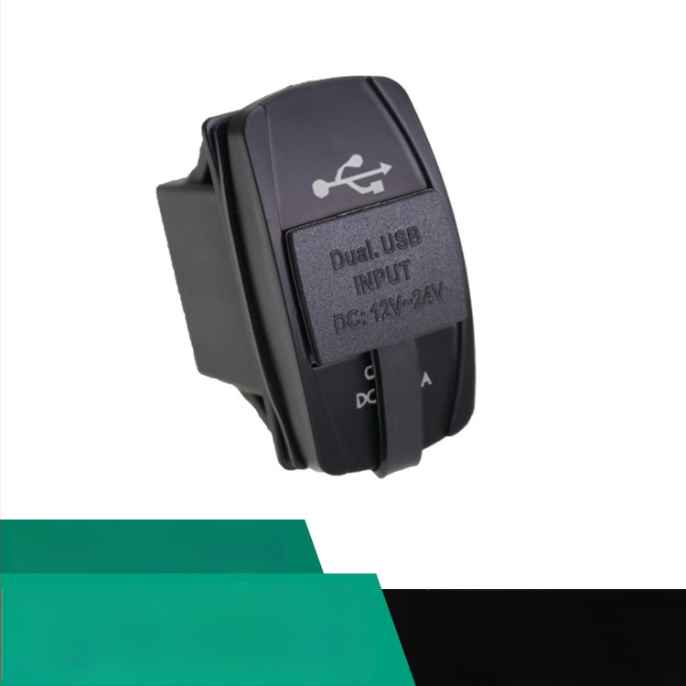 Punjač za automobil i motocikl s dvostrukim USB-om, vodootporan, univerzalni 12-24V
