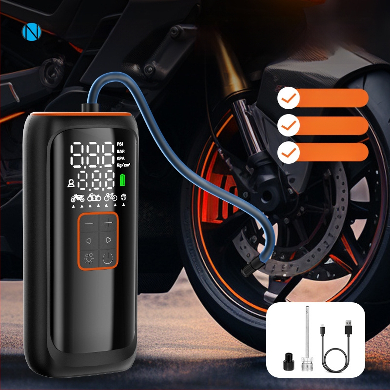 Woxin inteligentna automobilska pumpa za zrak, višenamjenska prijenosna pumpa za gume, bežična, s USB napajanjem i digitalnim zaslonom