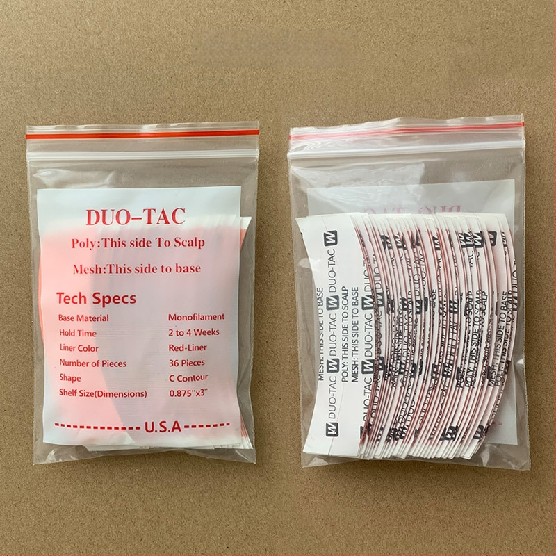 Dafulan DUO-TAC film za perike – biološko dvostrano ljepilo za muške perike, crvena ljepljiva traka za kosu, 36 kom.
