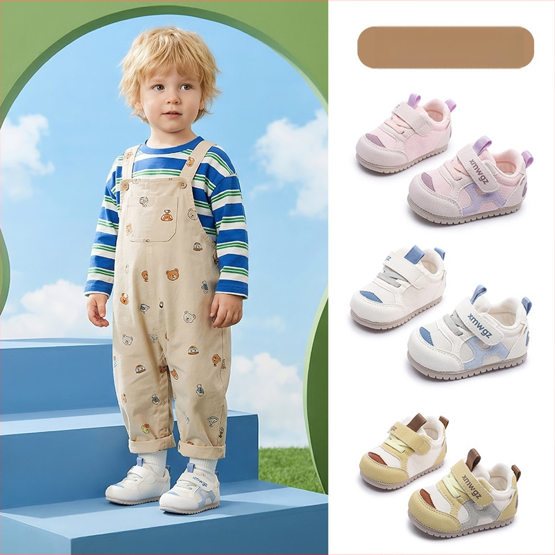 Dječje cipele za hodanje, unisex, protuklizne, s Velcro kopčom, za uzrast 0–2 godine, gornji dio od mikrovlakana i mreže, potplat TPR