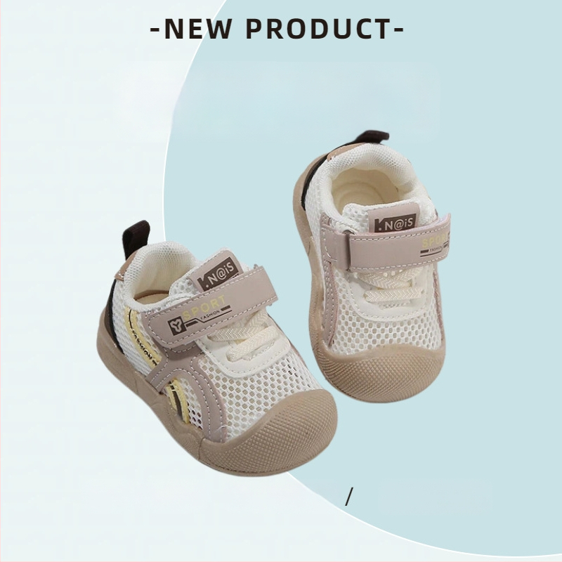 Prozračne mrežaste tenisice za bebe i malu djecu s Velcro zatvaračem, mekana potplat, protivsklizne, za proljeće i ljeto, unisex