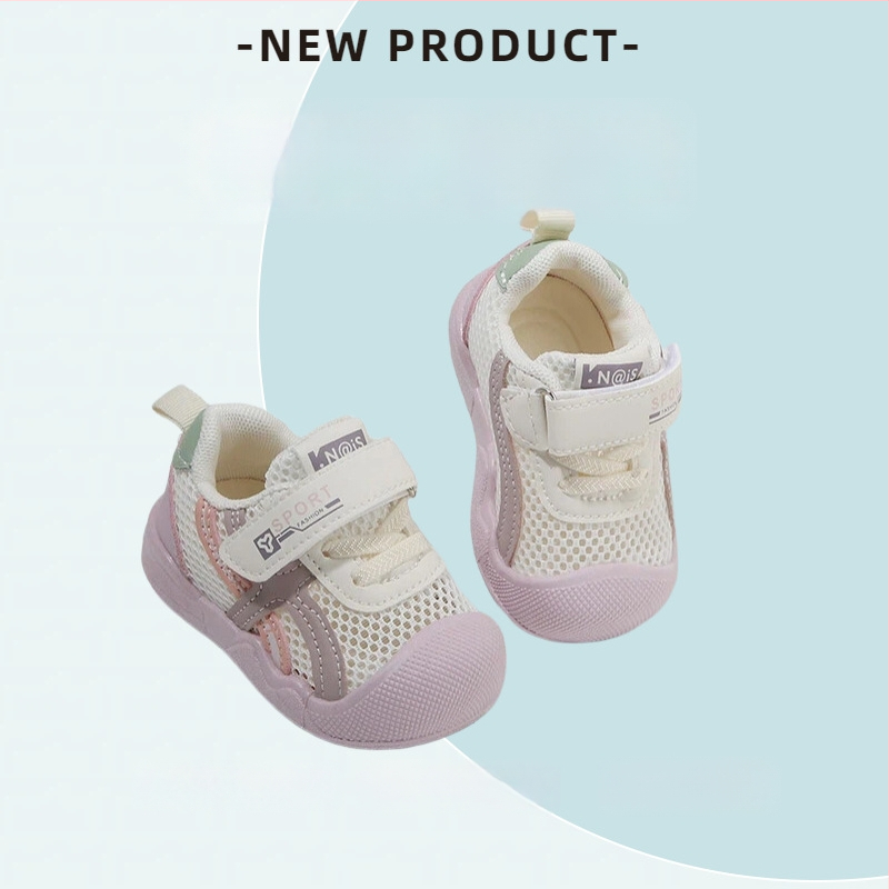 Prozračne mrežaste tenisice za bebe i malu djecu s Velcro zatvaračem, mekana potplat, protivsklizne, za proljeće i ljeto, unisex