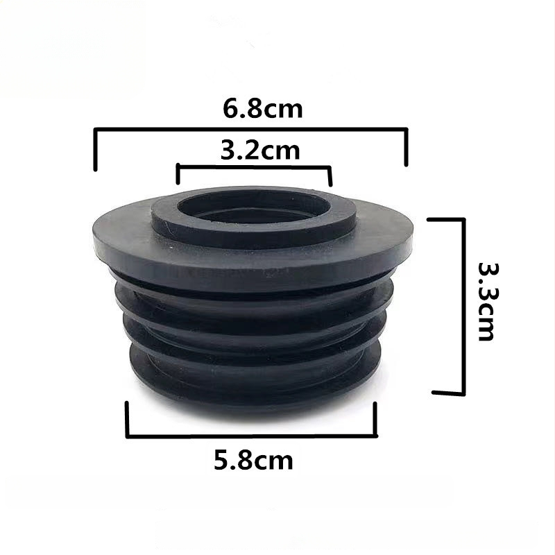 Gumeni brtvilo za vodovodnu cijev ulaza u klozet za čučanje, 32 mm cijev, 40 mm brtva, 1 inčni spoj