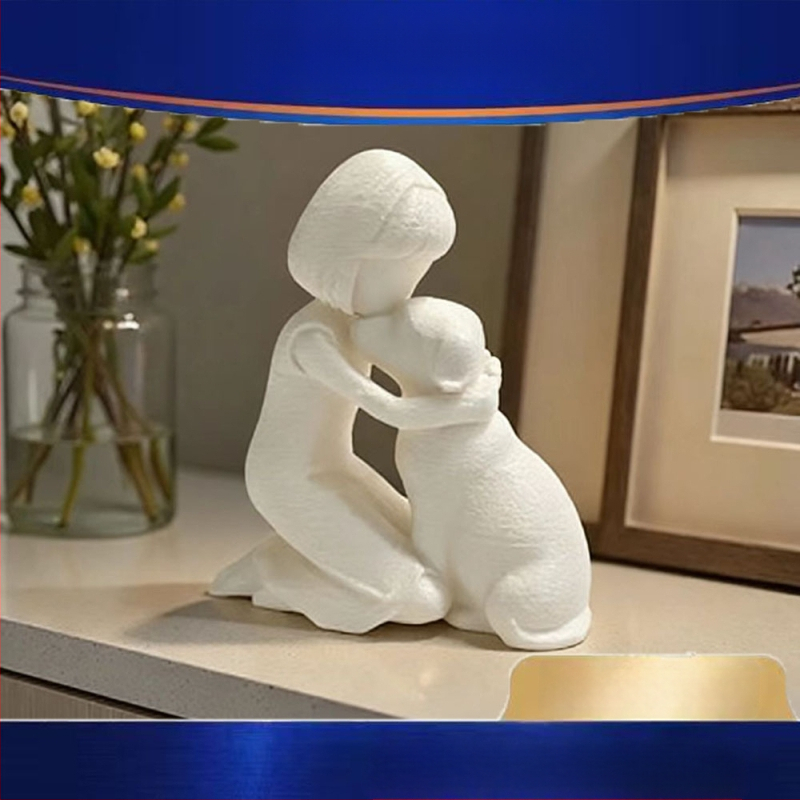 3D ispisana mirna statua, ukrasni predmet, kreativni blagdanski dar.