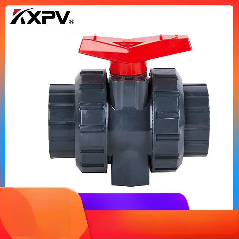 UPVC plastični kuglični ventil sa socket priključkom, GB standard, dvostruki spoj, otporan na koroziju, adhezivno spajanje