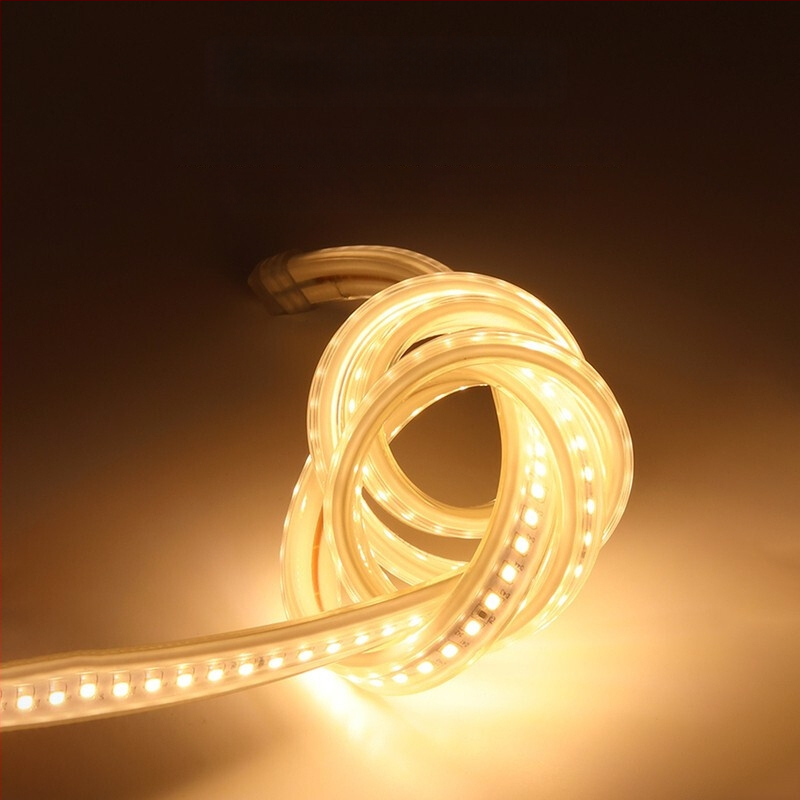 Ταινία LED 220V εξωτερική, αδιάβροχη, 2835, 3038 με καμπύλη επιφάνειας φωτισμού για εσωτερική και εξωτερική διακόσμηση