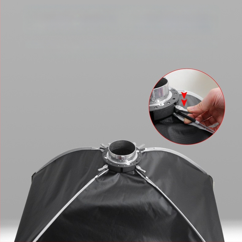 Softbox 60x90 cm με Bowens mount, γρήγορη συναρμολόγηση και αποσυναρμολόγηση, φως ζωντανών μεταδόσεων, κάλυμμα με κυψελοειδές πλέγμα