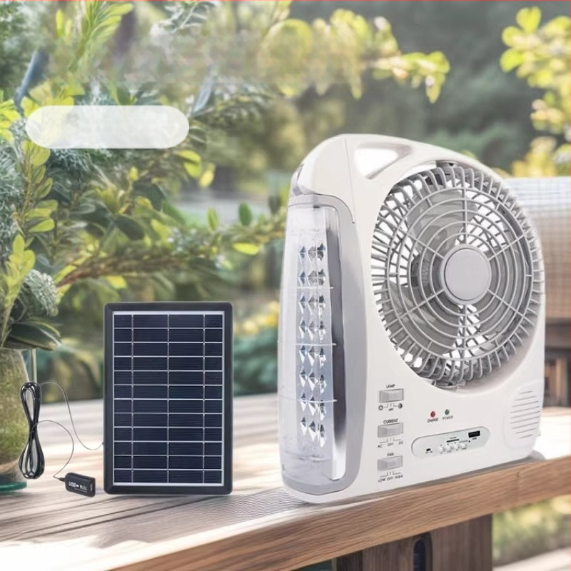 Ανεμιστήρας ηλιακής ενέργειας με LED φως και Bluetooth για εξωτερική χρήση