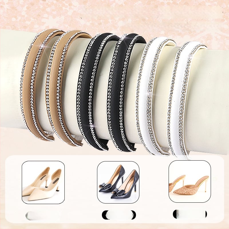 Vysoké opätky s šnúrkami zdobené diamantmi, elastické upevnenie, ľahké obúvanie