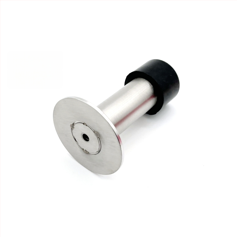Rozsdamentes acél 304, 22 mm átmérő, vastag gumírozott fej perforált felső résszel, falra szerelhető ajtó stopper, korrózióálló