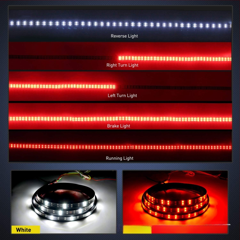 60/49-inčna LED traka za pickup s dvostrukim redom LED stražnja svjetla, visoka svjetlost za skretanje i kočenje, namijenjena pickup vozilu