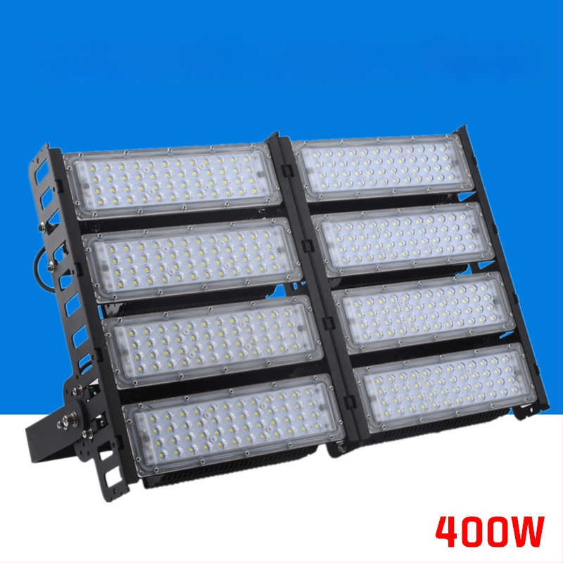 800W-os LED közvilágítási reflektor kettős soros összekapcsoló modullal, utcai lámpa ház alagút- és magas tartó világításhoz