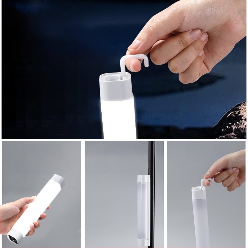LED преносима аварийна лампа с USB зареждане, магнитно закрепване за щандове на нощни пазари