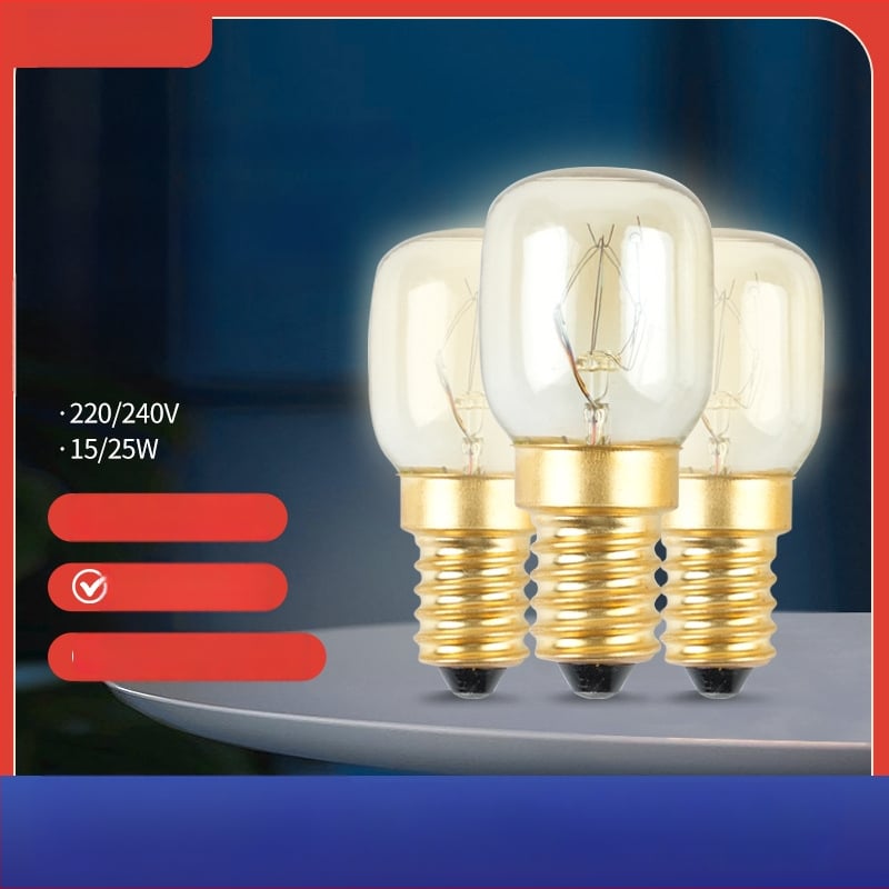 T25 15W retro gömb alakú wolframszálas Edison izzó E14S foglalattal, mikrohullámú sütőhöz