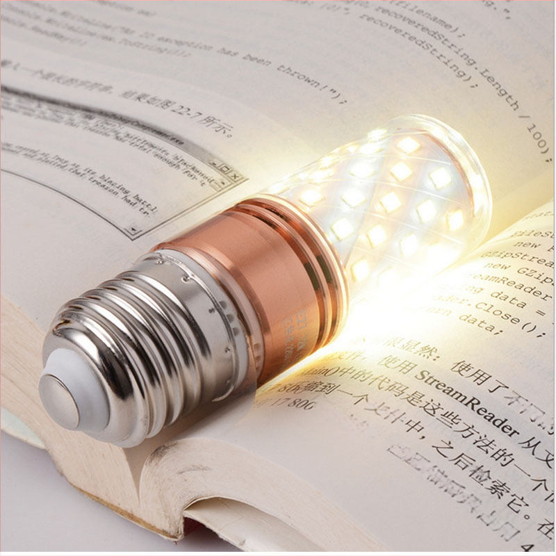 Háromszínű, szabályozható LED-lámpa E27-es foglalattal, gyertya alakú, 12W, otthoni energiatakarékos világítás