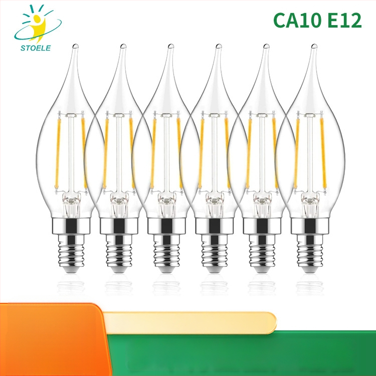 Λαμπτήρας LED σε μορφή κεριού με νήματα C35, 4W, βάση E12