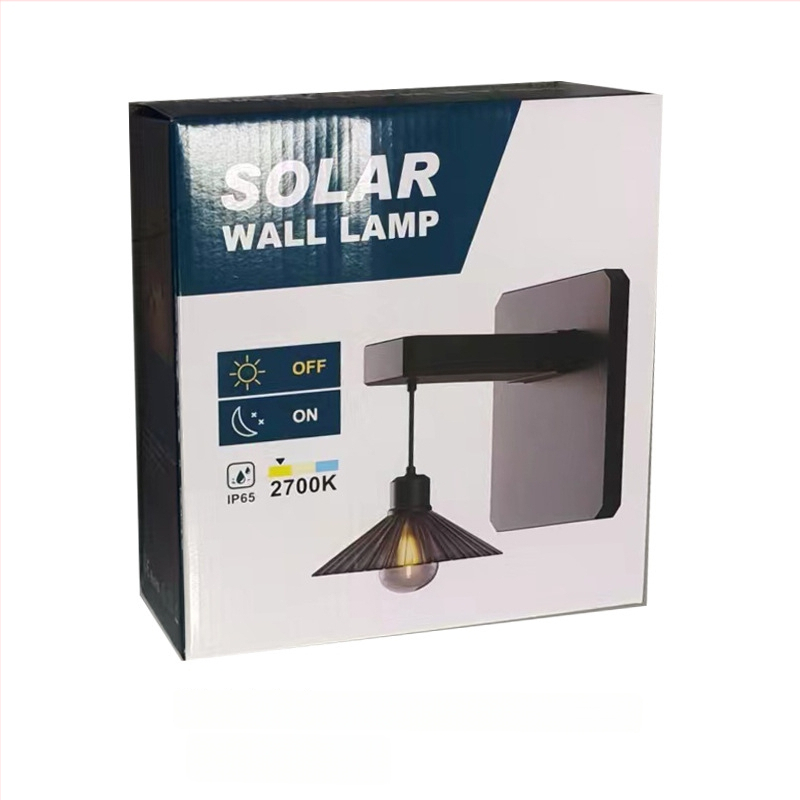 Ηλιακό εξωτερικό φως τοίχου με COB LED, 10W, 2700K ζεστό λευκό, IP65, 182×200 mm, για κήπο, διάδρομο και μπαλκόνι